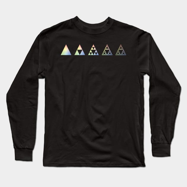 Sierpinski Triangle Long Sleeve T-Shirt by ScienceCorner